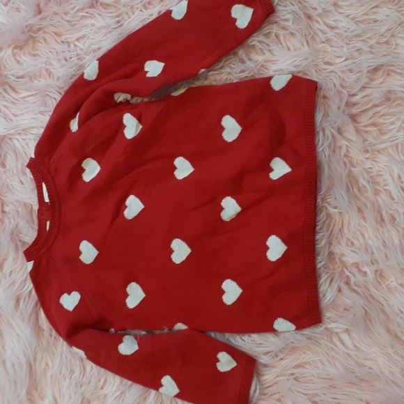 H&M Other - Kids H&M red sweater with heart design, button detail on back size 12-18 months